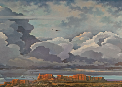Eric Sloane Mural of desert and sky featured in the Smithsonian museum in Washington DC