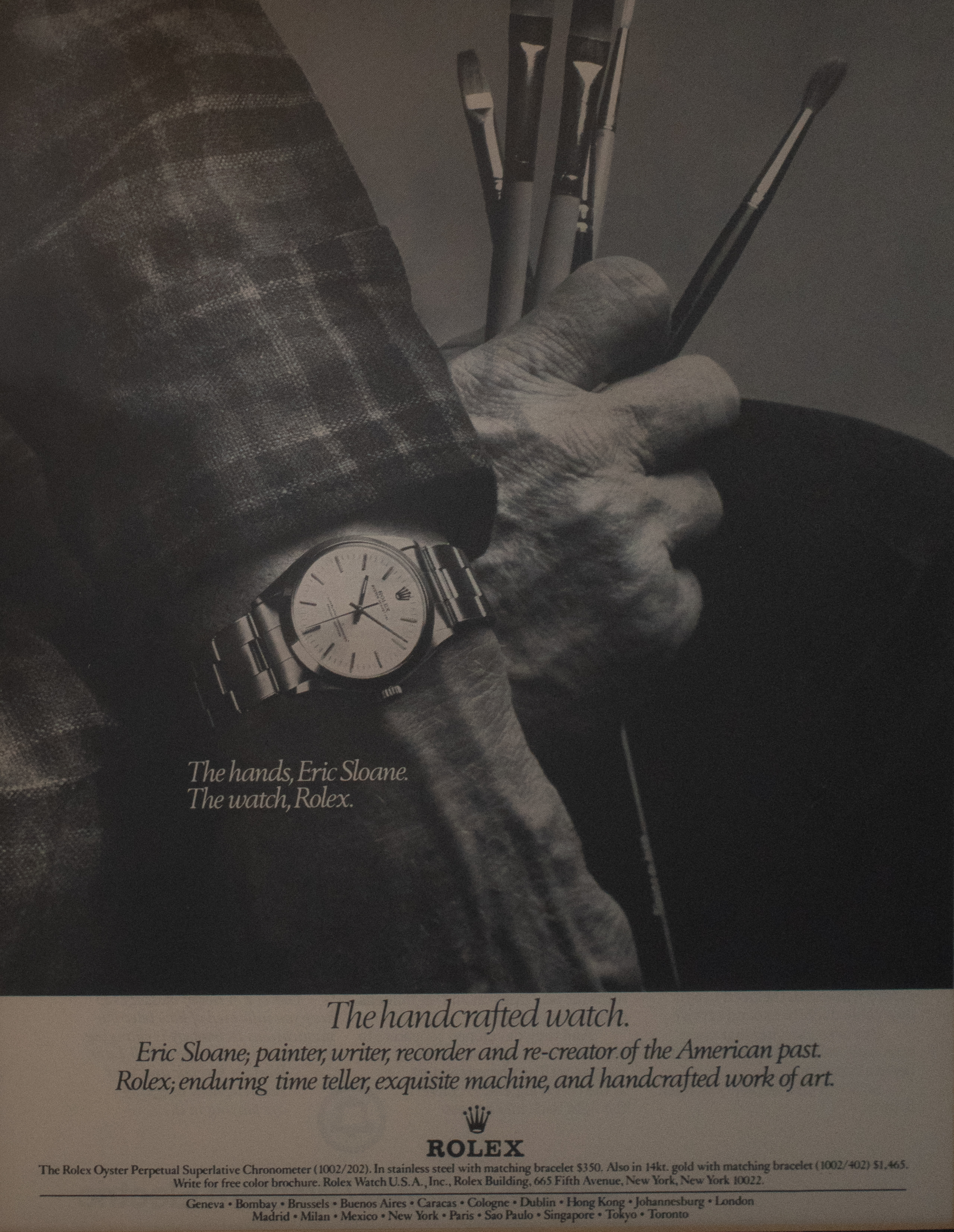 Eric Sloane Rolex Advertisement